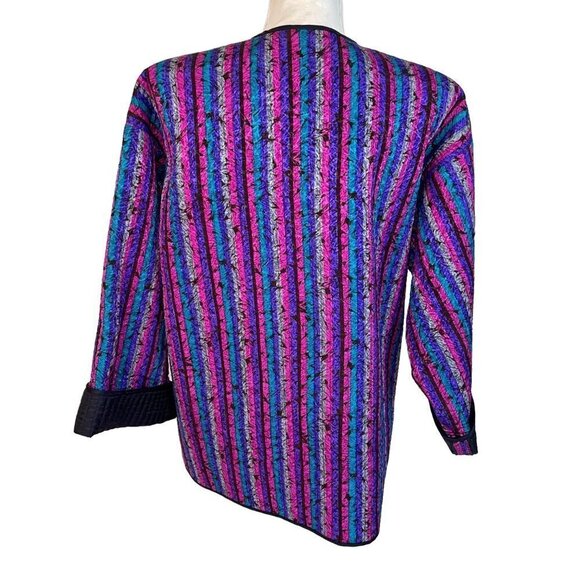 Da Rue Vintage Womens Jacket Size Large Channel Quilted Open For Neils Apparel - Picture 2 of 11